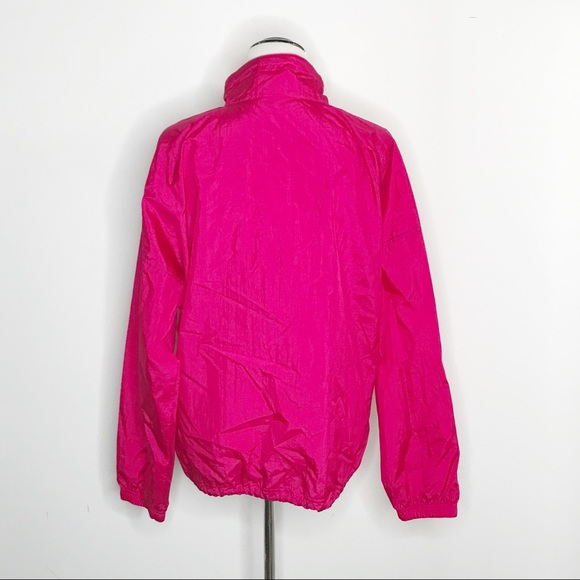 Vtg 90s Umbro Hot Pink Quarter Zip Windbreaker - Picture 3 of 8